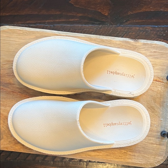 Jeffrey Campbell Cream Platform Clog Mules - Picture 2 of 7